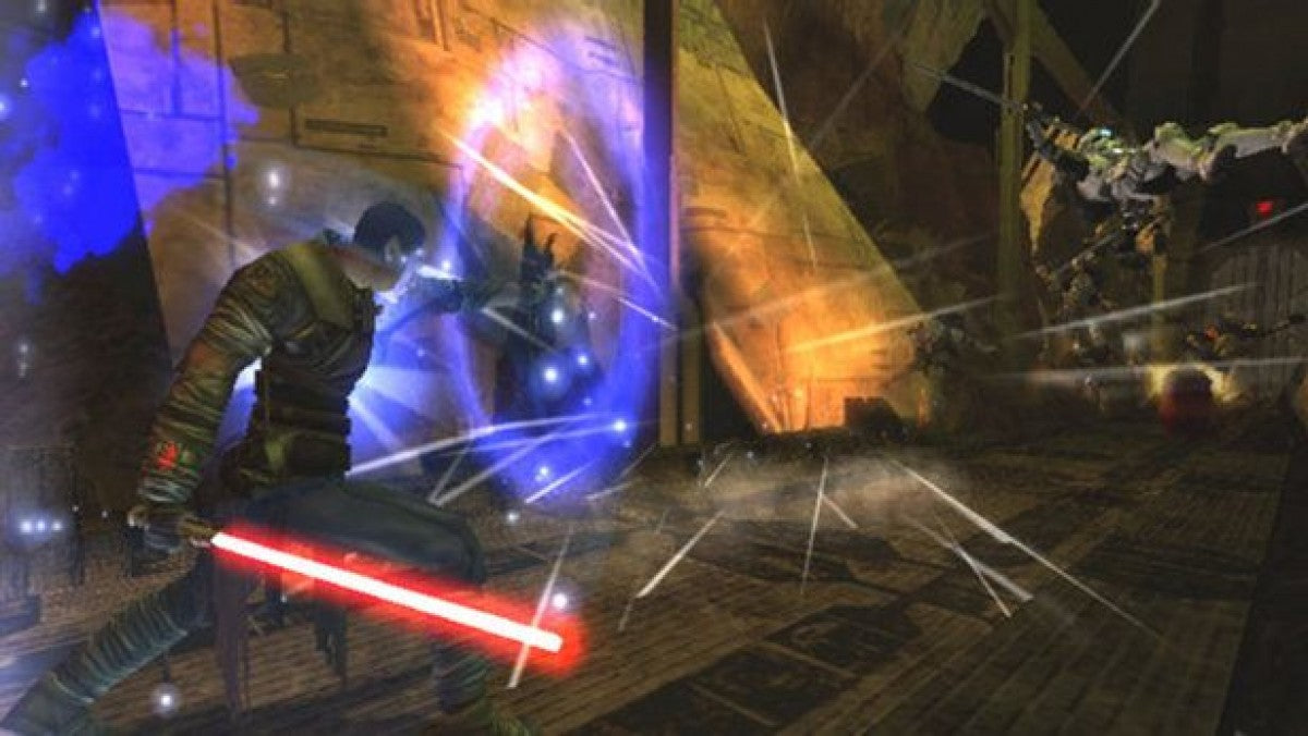 Star Wars: The Force Unleashed – PlayStation 2 (PS2) video game gameplay, action-adventure lightsaber combat.