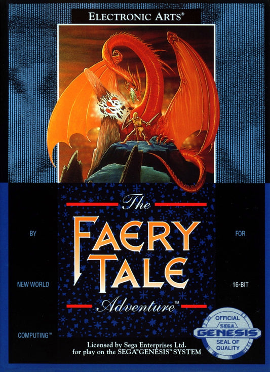 The Faery Tale Adventure Sega Genesis retro video game action RPG cover art (1991)