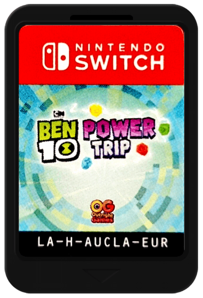 Ben 10: Power Trip PAL Nintendo Switch game featuring open-world action adventure gameplay based on the Ben 10 series cartridge