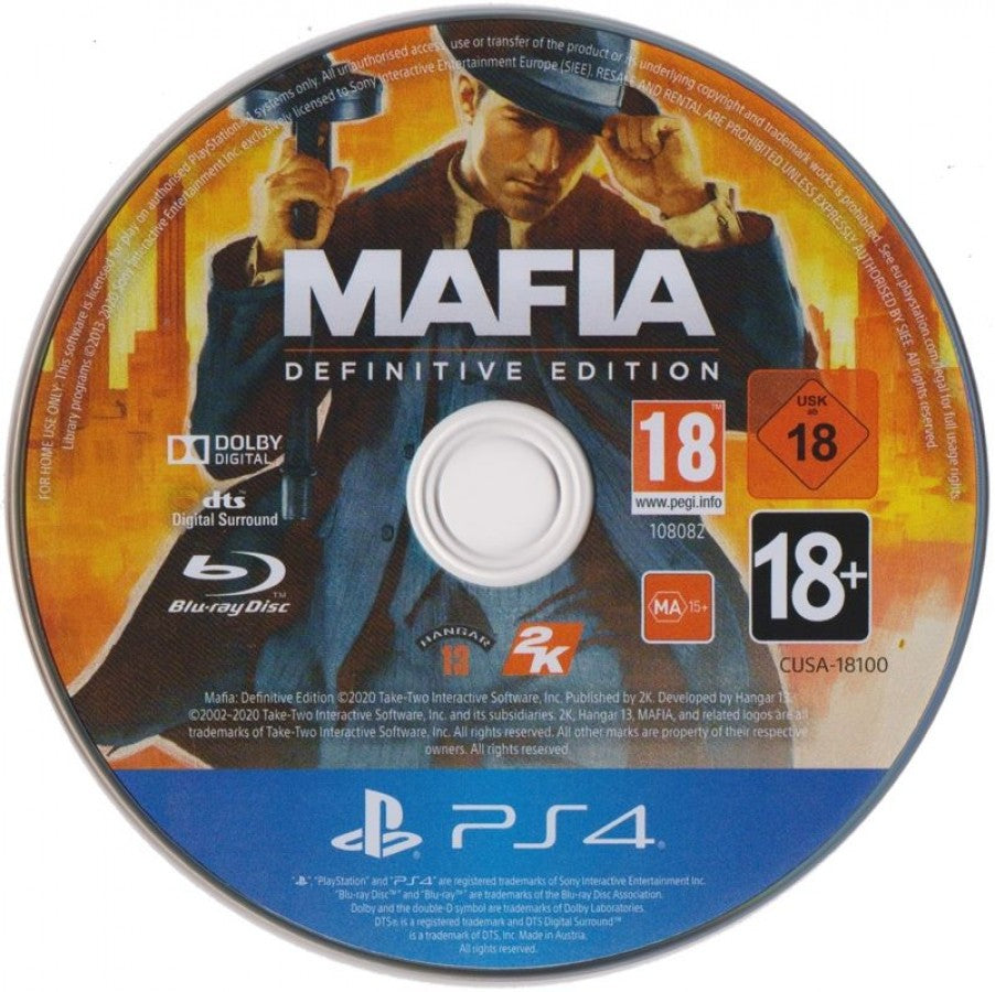 Mafia Trilogy [PAL Import] disc cover art for PlayStation 4 (PS4) video game. 