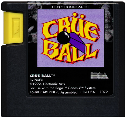 Crue Ball cartridge for Sega Genesis (GEN) video game