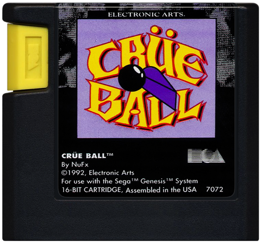 Crue Ball cartridge for Sega Genesis (GEN) video game
