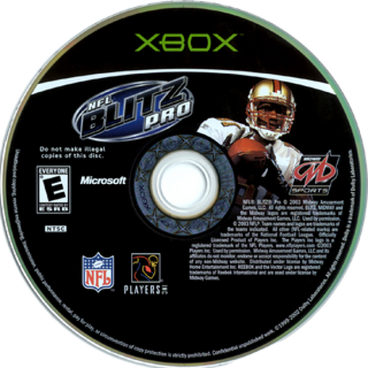 NFL Blitz Pro disc art for Xbox (XBOX) video game