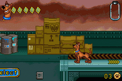 Scooby Doo: Cyber Chase / Mystery Mayhem gameplay art for Game Boy Advance (GBA) video game 
