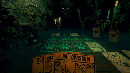 Inscryption for PlayStation 5 roguelike deck building horror game featuring card battles escape room puzzles dark narrative and atmospheric gameplay