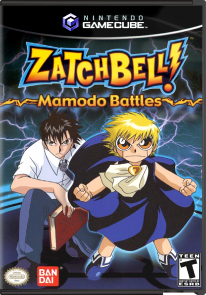 Zatch Bell!: Mamodo Battles Bandai cover art for Nintendo GameCube (GC) anime fighting video game