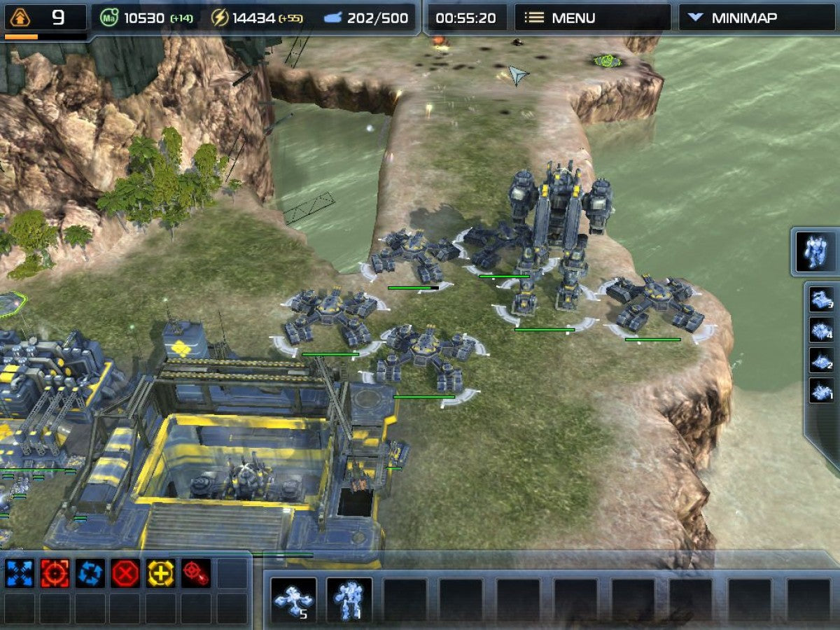 Supreme Commander 2 Xbox 360 game featuring large-scale real-time strategy battles, advanced base building, and intense sci-fi warfare gameplay