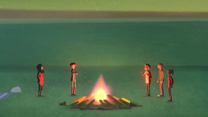 Oxenfree Limited Run #010 Nintendo Switch inspired design featuring supernatural narrative adventure aesthetic mysterious island exploration eerie radio signal phenomena branching dialogue choices atmospheric storytelling suspenseful mystery gameplay collectible limited release presentation gameplay 
