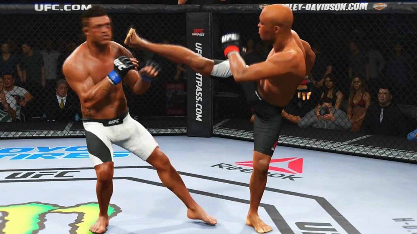 UFC 2 Xbox One video game, mixed martial arts fighting sports simulation, realistic UFC fighters and arenas, career and multiplayer modes gameplay screenshot