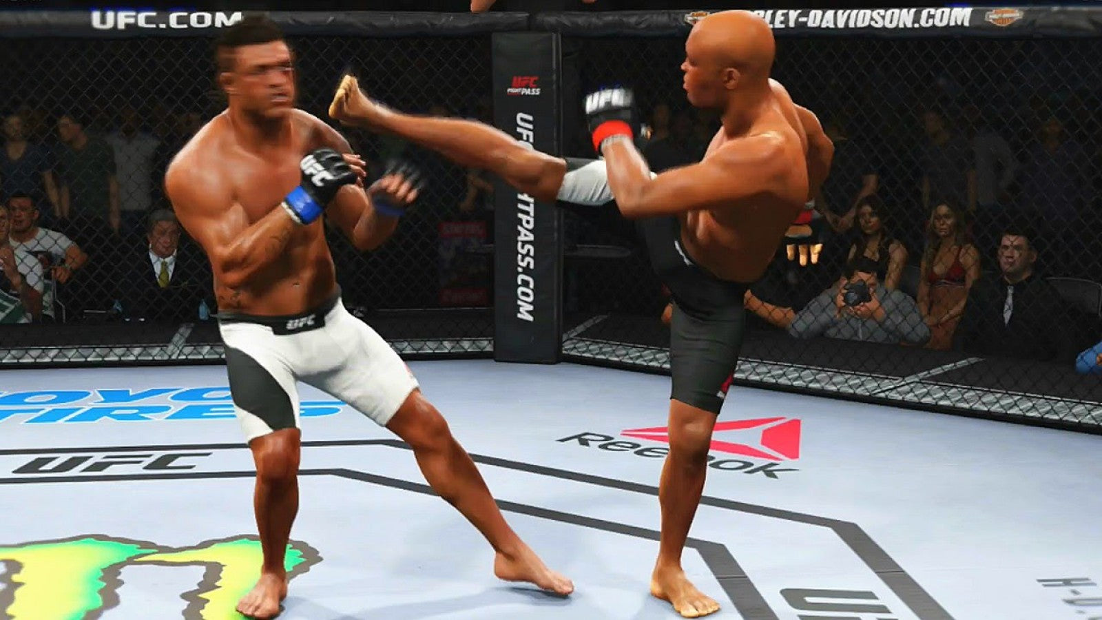 UFC 2 Xbox One video game, mixed martial arts fighting sports simulation, realistic UFC fighters and arenas, career and multiplayer modes gameplay screenshot