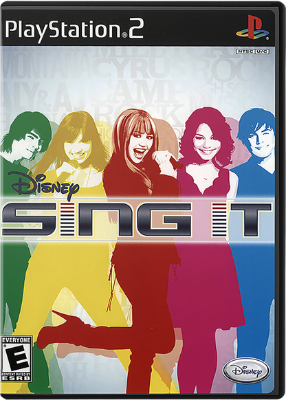 Disney Sing It cover art for PlayStation 2 (PS2) karaoke pop music rhythm video game