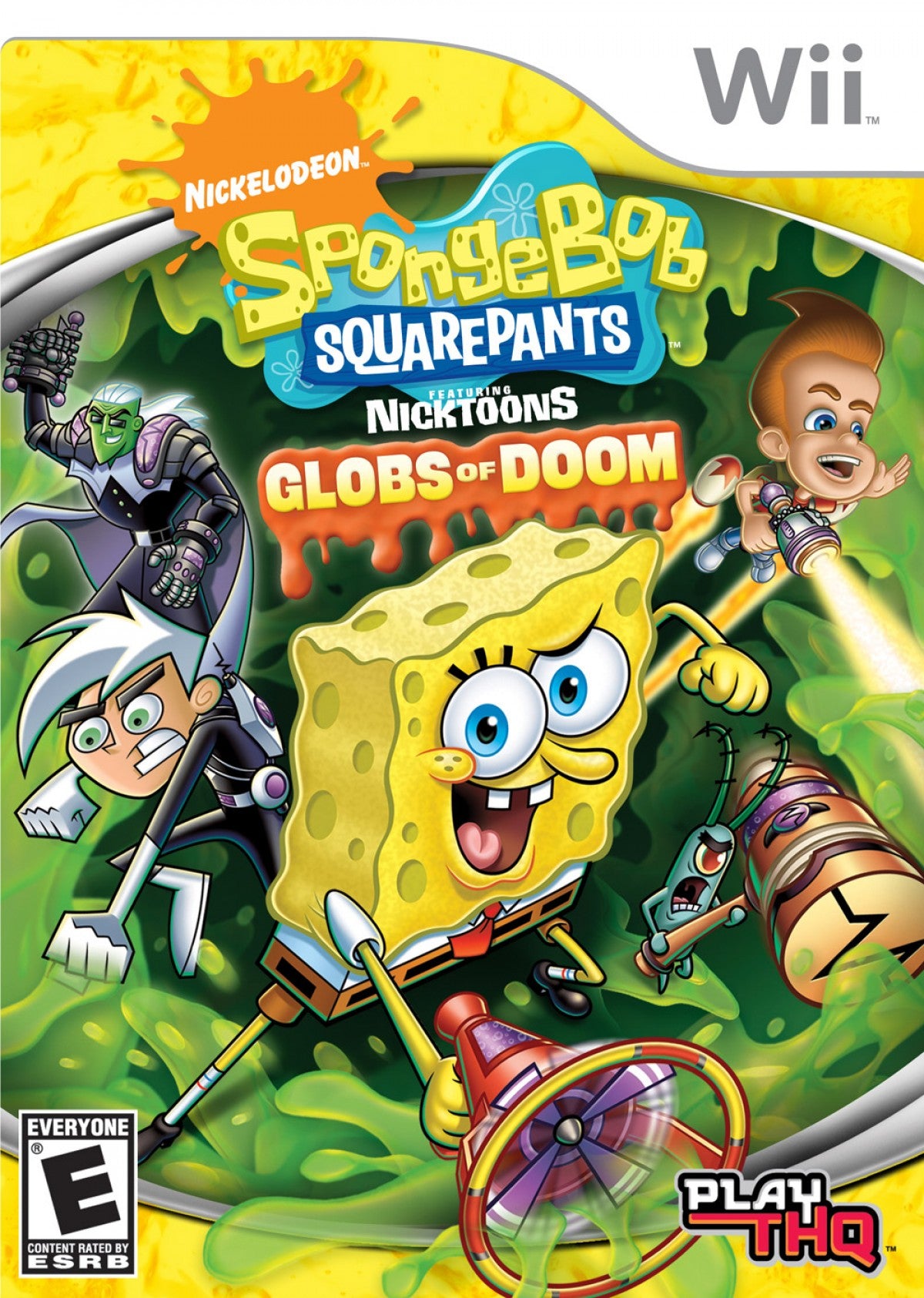 SpongeBob SquarePants Globs of Doom Nintendo Wii for action adventure video game fans featuring SpongeBob and Nickelodeon characters superhero transformations platforming combat colorful environments puzzle solving boss battles motion controls and family friendly gameplay collectible gaming appeal cover art
