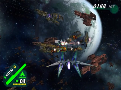 Gameplay for Star Fox Assault GameCube game featuring space combat, on-foot action, and classic Star Fox gameplay elements 