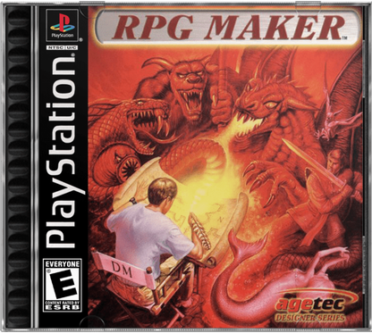 RPG Maker cover art for PlayStation 1 (PS1) role-playing game creation video game