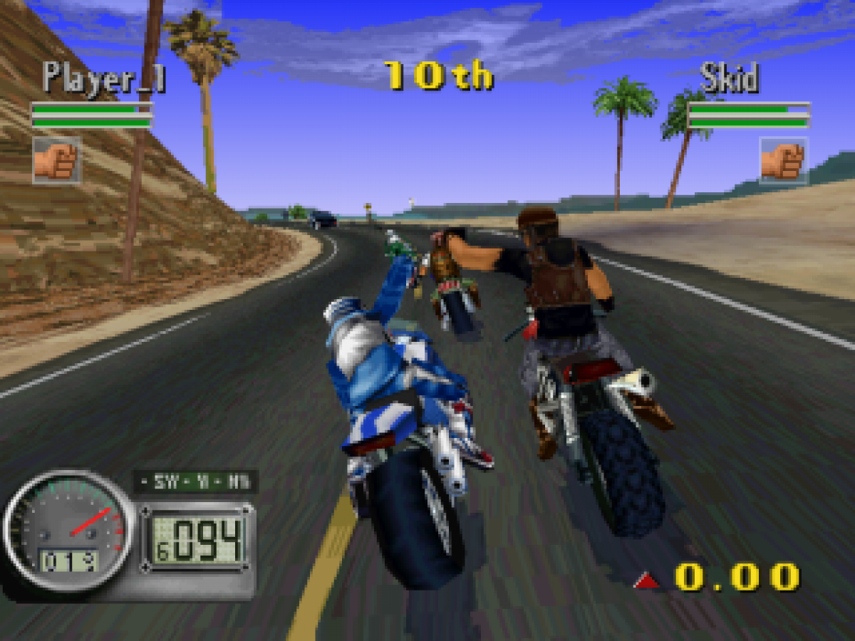 Road Rash 3D PlayStation PS1 for racing action video game fans featuring high speed motorcycle racing road combat aggressive opponents weapon based attacks 3D tracks urban and rural environments bike upgrades intense rival battles arcade style gameplay collectible gaming appeal gameplay