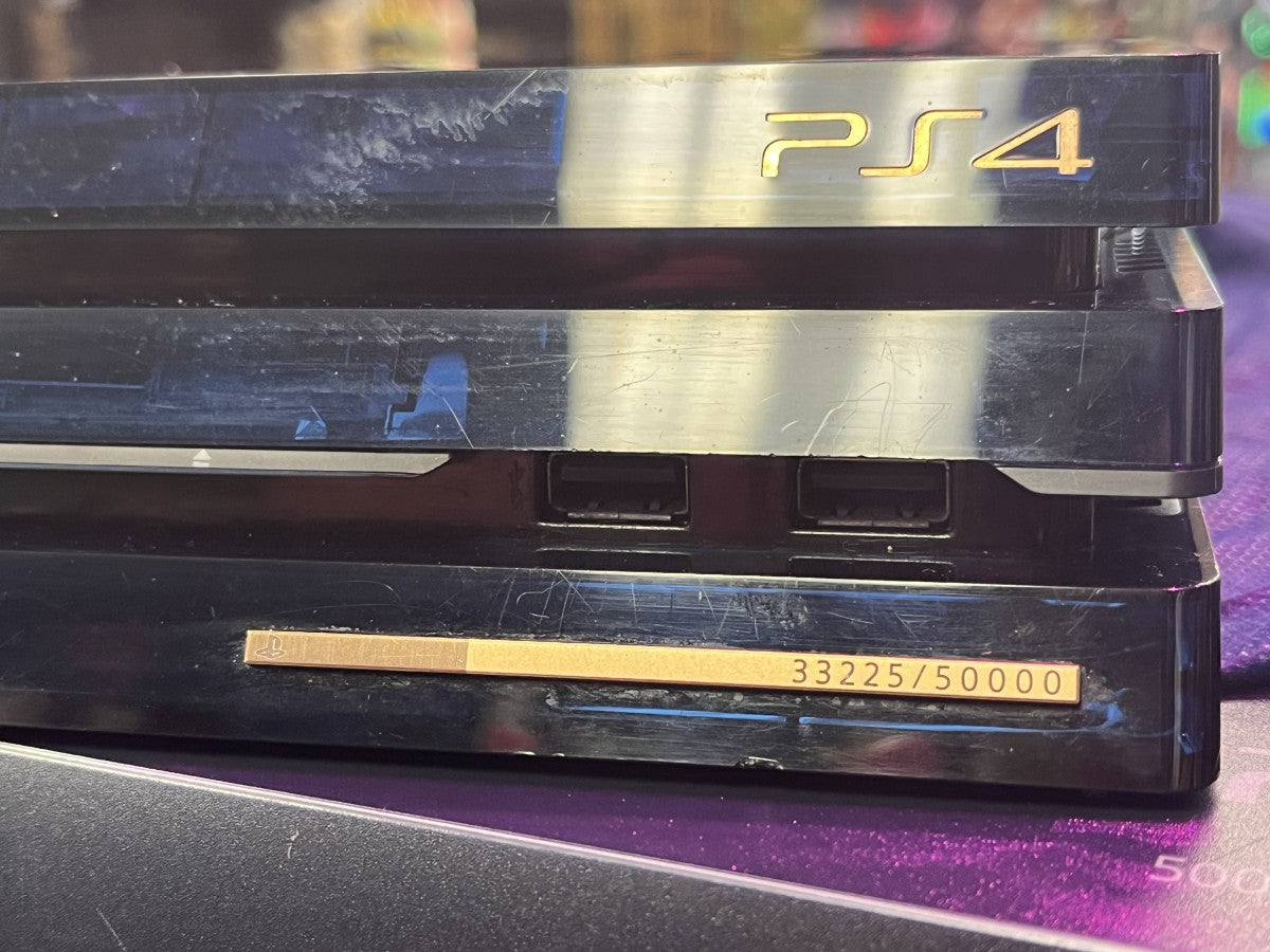 PS4 2TB 500 Million Limited Edition In Box Good Condition PlayStation 4 PS4 gaming console featuring 2TB hard drive storage limited 500 million edition translucent blue design matching DualShock 4 controller PlayStation gaming performance in box condition collectible Sony hardware and gaming collector appeal opened box 
