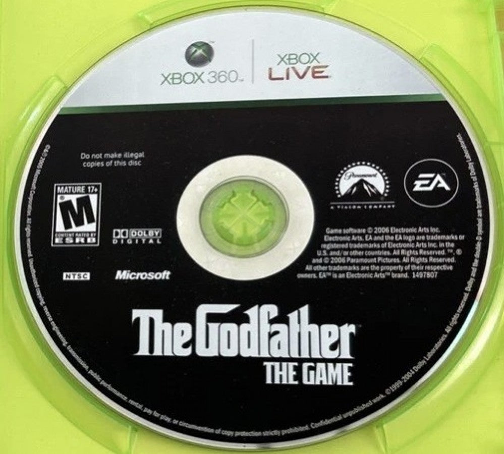 The Godfather disc for Xbox 360 (X360) action-adventure crime video game