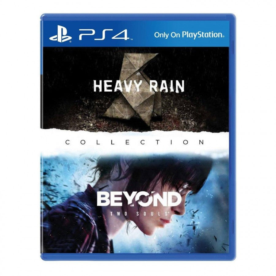 Heavy Rain and Beyond Two Souls Collection for PS4 featuring two cinematic story driven adventure games in one package cover art