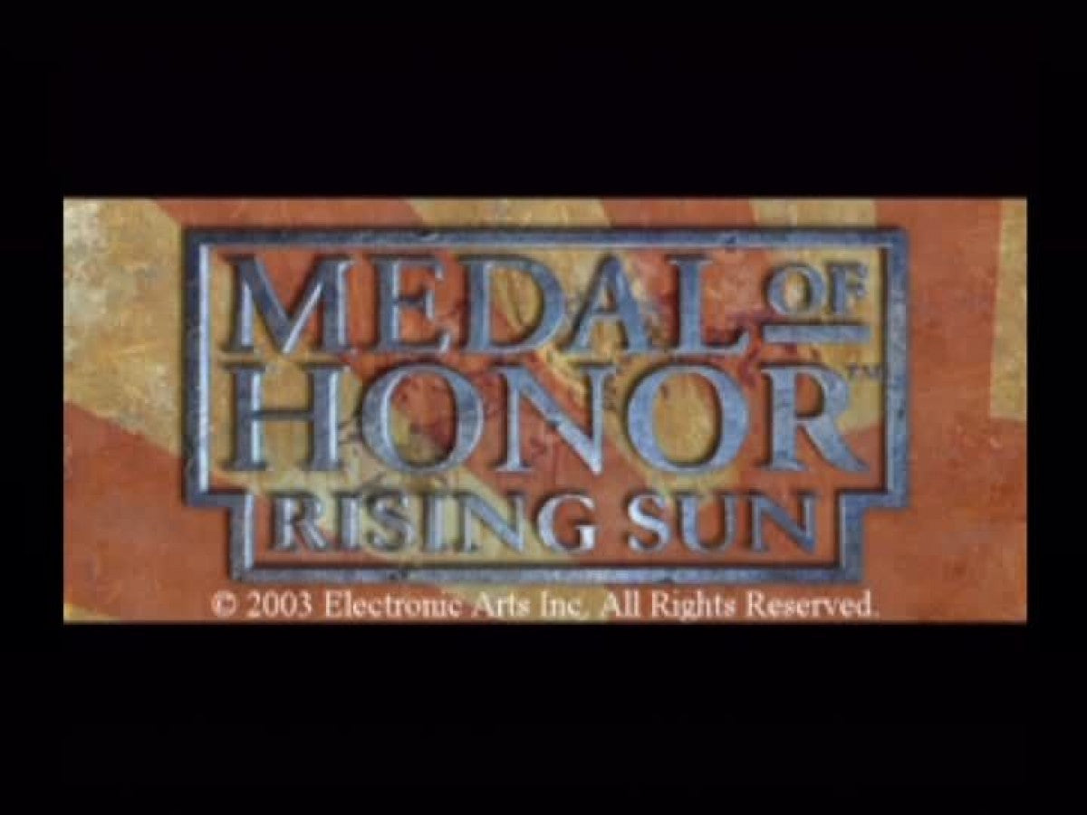 Medal of Honor Rising Sun title art for PlayStation 2 (PS2) video game