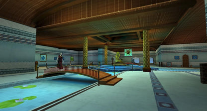 Yoga gameplay for Nintendo Wii (Wii) featuring guided yoga routines with motion‑based controls, relaxing environments, and exercises designed to improve balance, flexibility, and mindfulness.