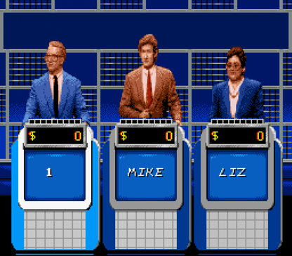 Jeopardy Deluxe Edition gameplay image for Super Nintendo Entertainment System (SNES) retro video game