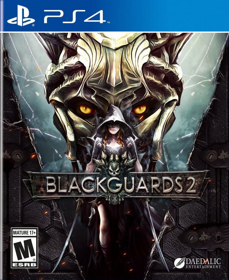 Blackguards 2 PlayStation 4 PS4 for retro video game enthusiasts featuring tactical role playing gameplay turn based strategic combat dark fantasy storytelling character progression challenging battles party management mechanics and collectible gaming appeal cover art  