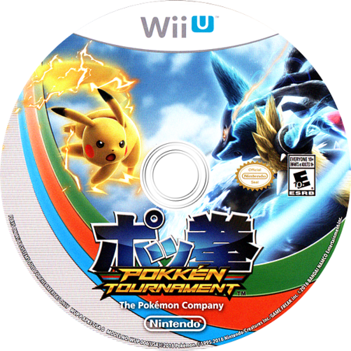Pokken Tournament disc art for Nintendo Wii U (WiiU) video game