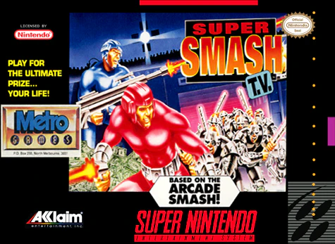 Super Smash TV cover art for Super Nintendo Entertainment System (SNES) video game