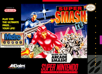 Super Smash TV cover art for Super Nintendo Entertainment System (SNES) video game