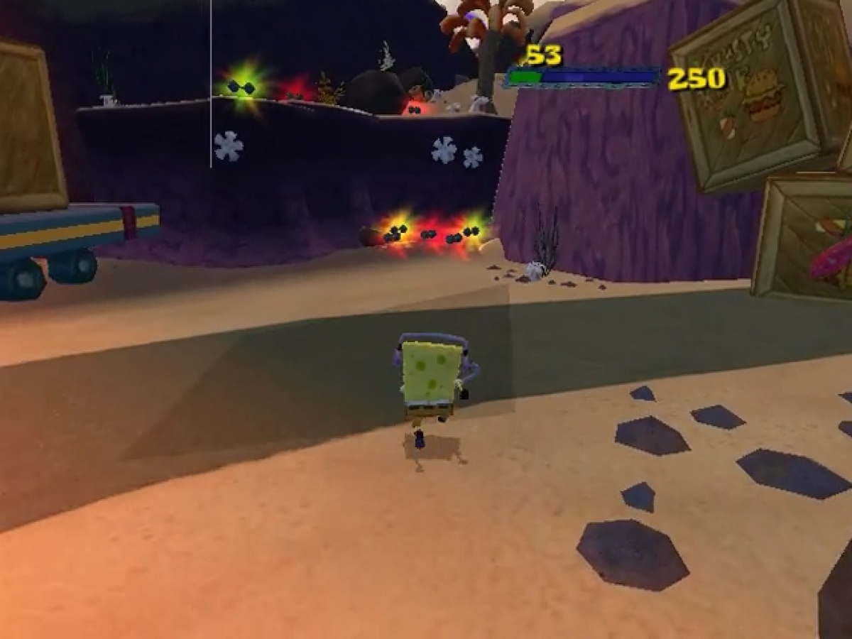 The SpongeBob SquarePants Movie gameplay for Nintendo GameCube (GC) platforming adventure video game