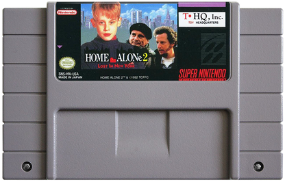 Home Alone 2: Lost in New York for Super Nintendo Entertainment System with platforming adventure based on the movie cartridge