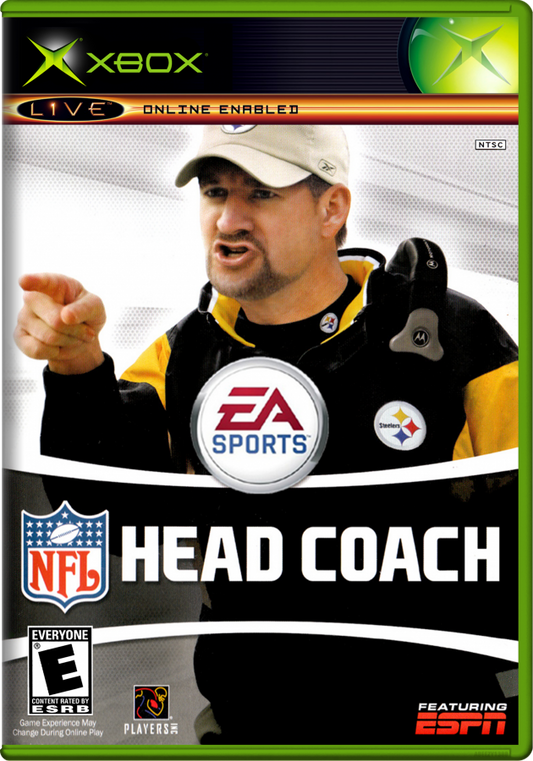 NFL Head Coach for Xbox (Xbox), cover art sports football video game.