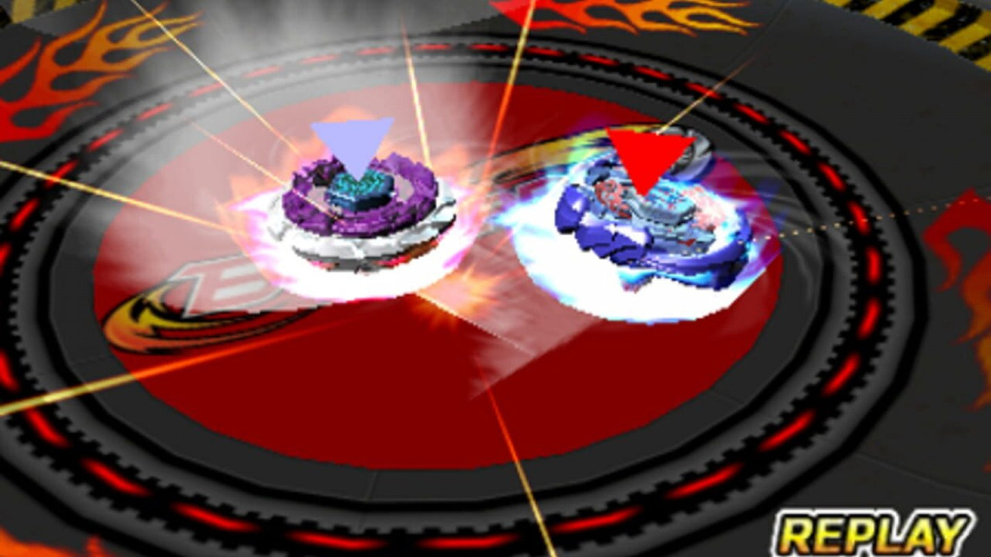 Beyblade: Evolution [Collector's Edition] gameplay for Nintendo 3DS (3DS). A motion‑driven Beyblade battle game for Nintendo 3DS, featuring precision launch mechanics and exclusive collector’s edition content designed for fans who want a premium handheld experience. 