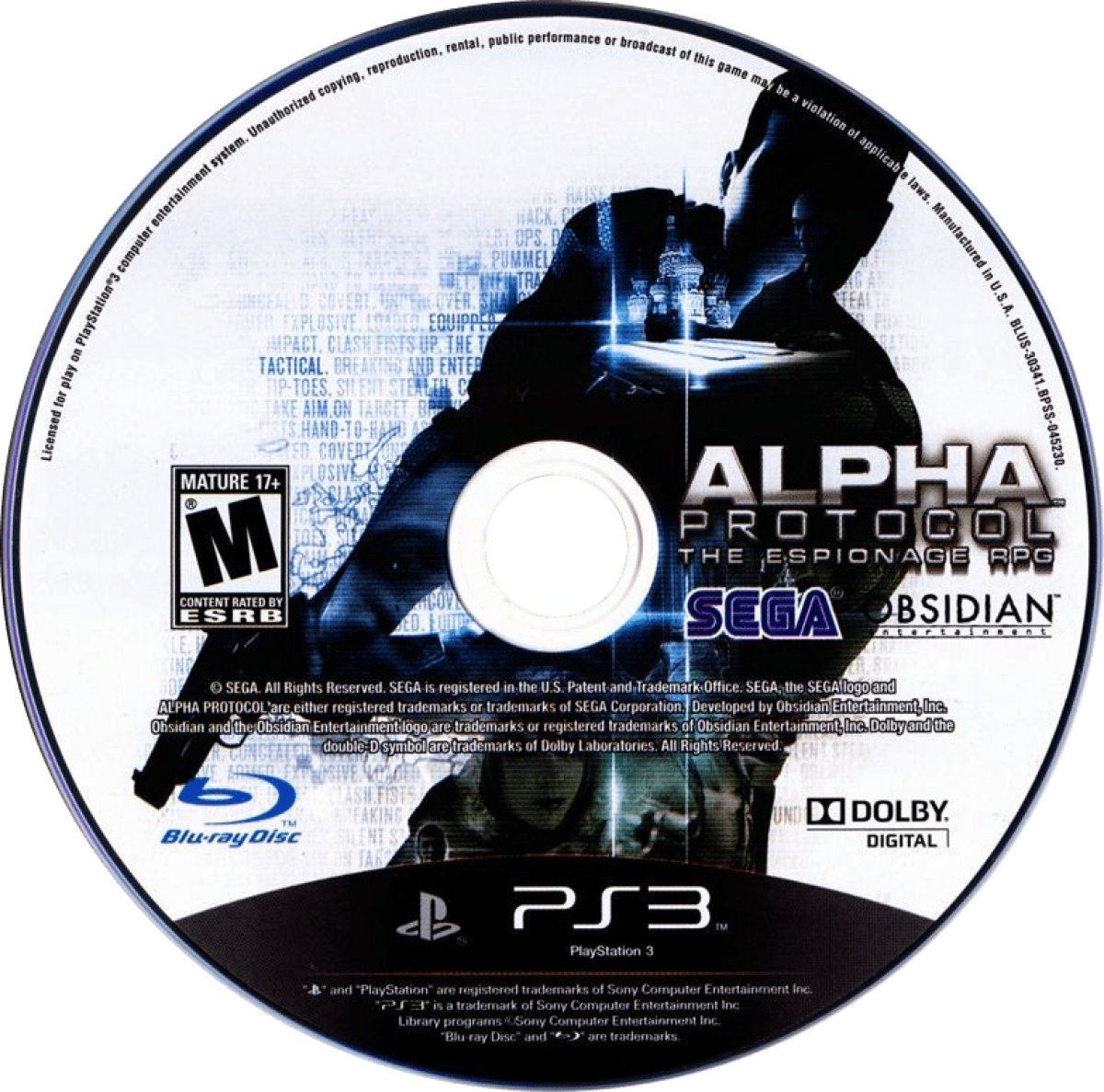 Alpha Protocol The Espionage RPG PlayStation 3 PS3 for action role playing video game fans featuring modern espionage gameplay player choice branching storyline stealth missions tactical third person combat character customization international spy adventure collectible gaming appeal game disc 