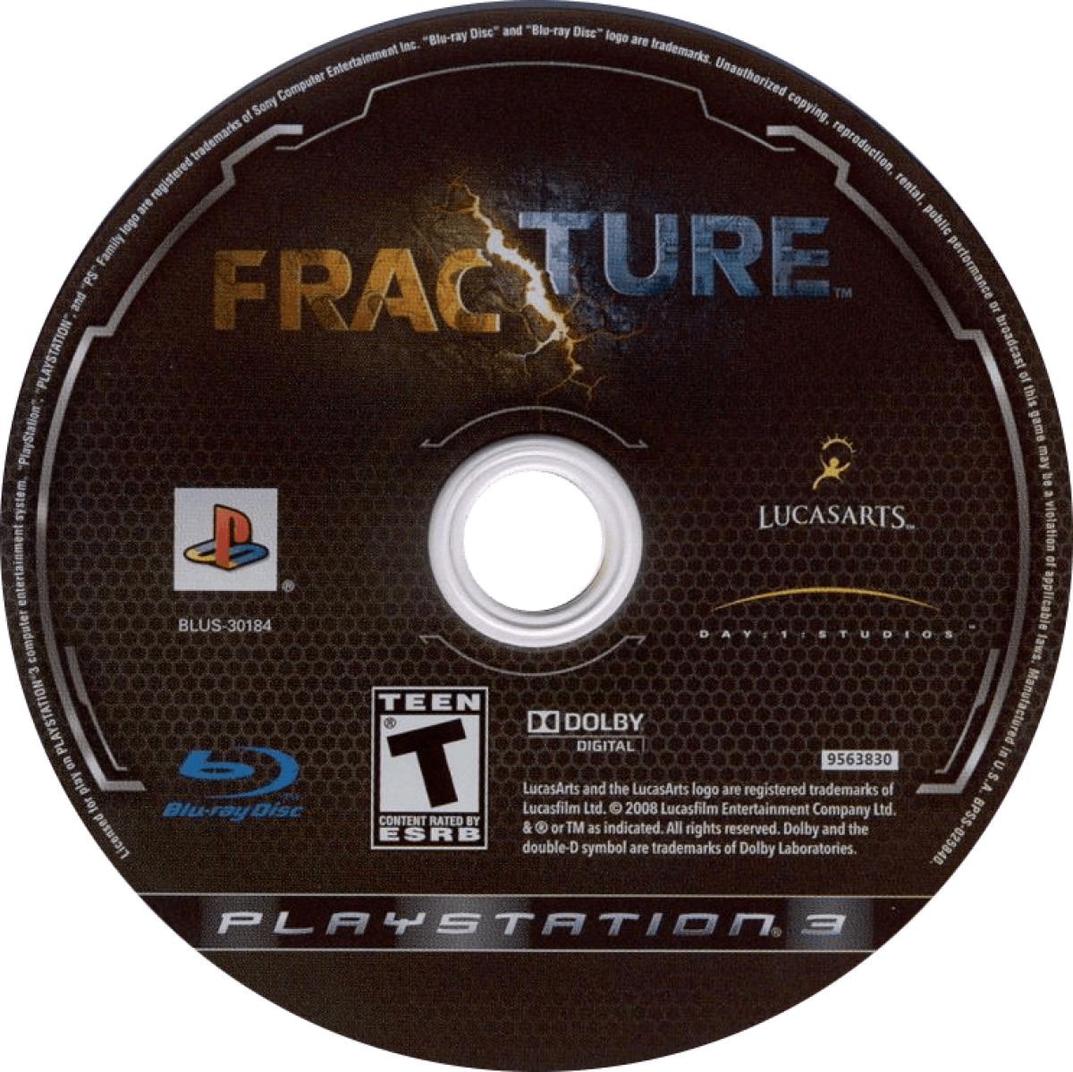 Fracture PlayStation 3 PS3 retro video game third person shooter featuring futuristic combat terrain deformation mechanics explosive weapons challenging missions sci fi action gameplay strategic environmental destruction PlayStation 3 gaming experience collectible game collection appeal disc