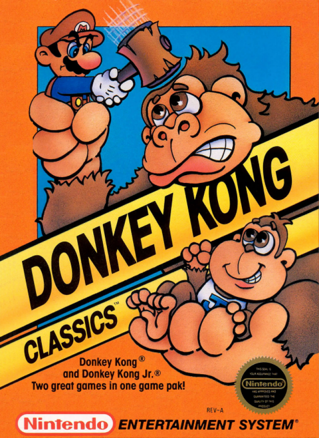 Donkey Kong Classics cover art for Nintendo Entertainment System (NES) retro video game