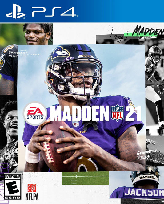 Madden NFL 21 cover art for PlayStation 4 (PS4) video game