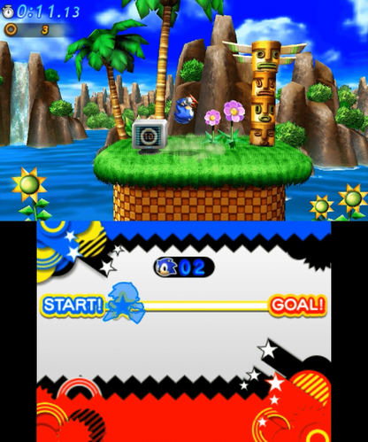 Sonic Generations gameplay for Nintendo 3DS (3DS) platformer video game