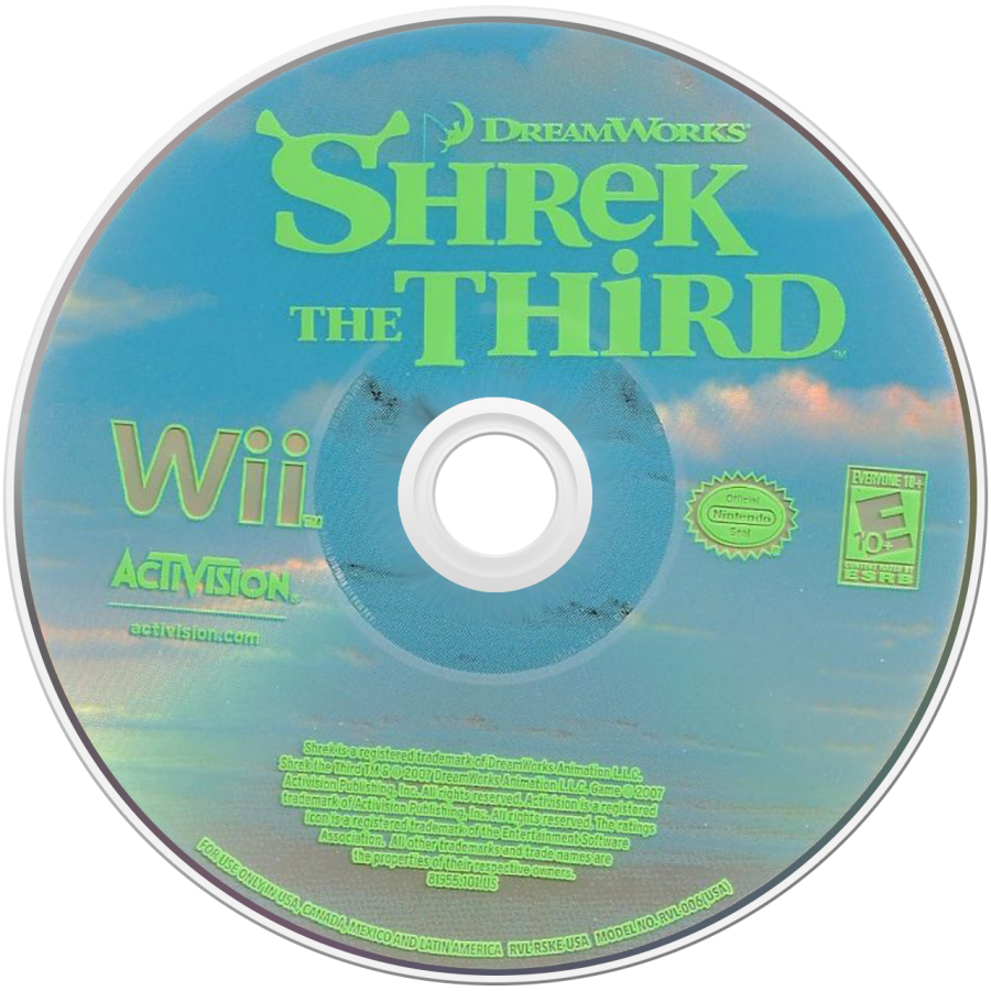 Shrek the Third – Nintendo Wii (Wii) action-adventure platformer family video game disc