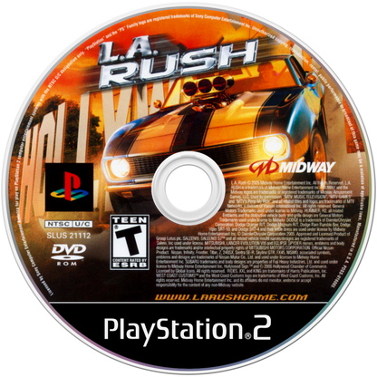 L.A. Rush disc art for Playstation 2 (PS2) video game