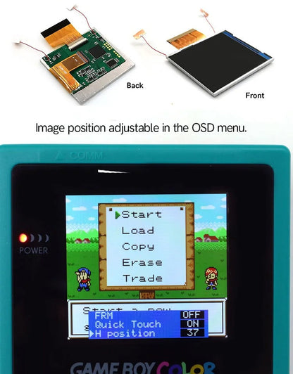 Game Boy Color 2.45" Drop-in IPS LCD Backlight Kit with OSD - Hispeedido