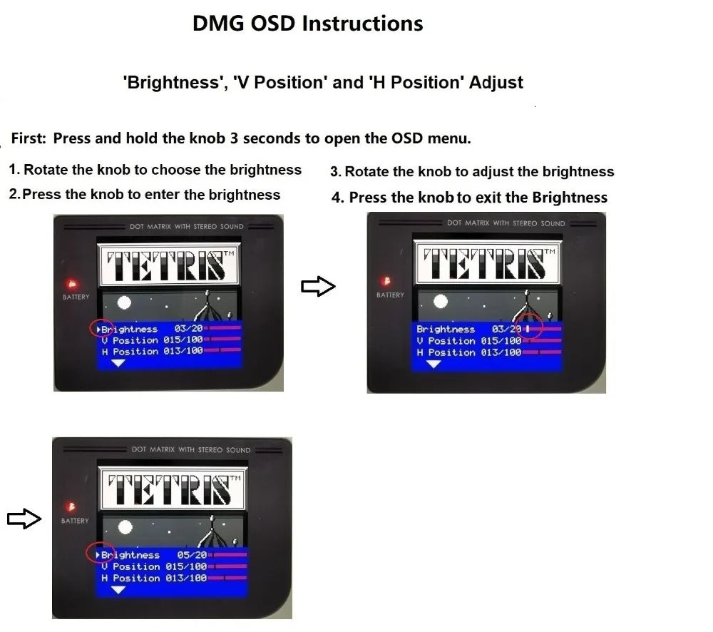 Game Boy DMG Q5 3.1" Laminated IPS LCD Backlight Kit with OSD - HISPEEDIDO