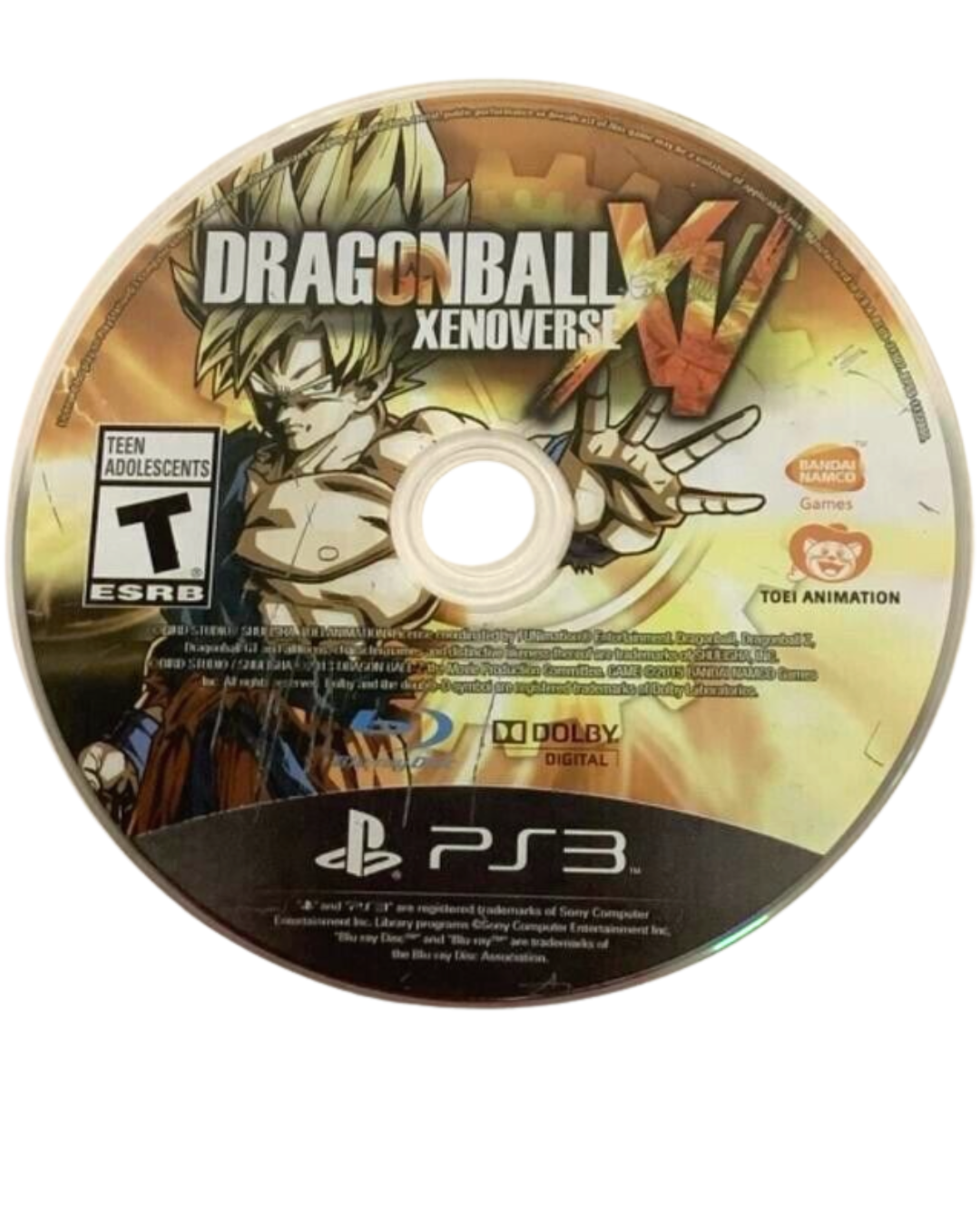 Dragon Ball Xenoverse disc for PlayStation 3 (PS3) video game